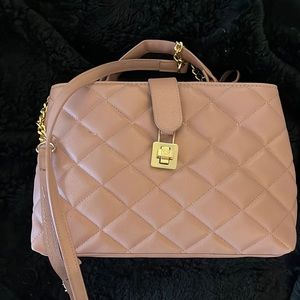 bebe purse. NWT. Dusty Rose color. Gold hardware.